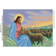 БСР-3058 Иисус Пастырь. Схема для вышивки бисером Сяйво БСР 