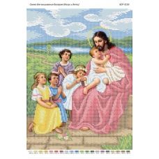 БСР-3116 Иисус и дети. Схема для вышивки бисером Сяйво БСР