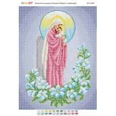 БСР-3300 Мария с младенцем. Схема для вышивки бисером ТМ Сяйво