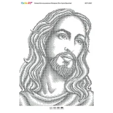 БСР-3362 Лик Иисуса Христа (серебро). Схема для вышивки бисером ТМ Сяйво