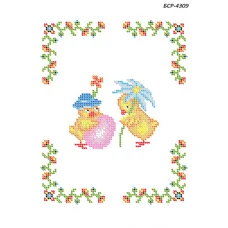 БСР-4309 Цыплята. Схема для вышивки бисером ТМ Сяйво