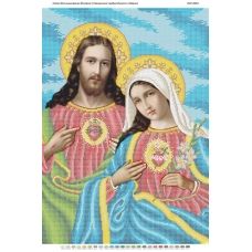 БСР-2010 Сердца Иисуса и Марии. Схема для вышивки бисером ТМ Сяйво