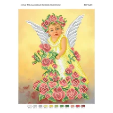 БСР-4285 Ангелочек в цветах. Схема для вышивки бисером ТМ Сяйво