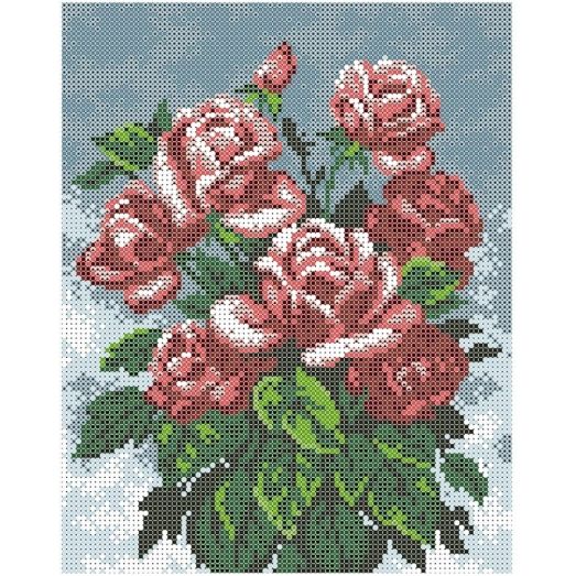 ФПК-4045 Букет бархатных роз. Схема для вышивки бисером Феникс