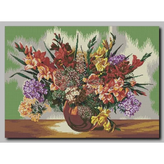 А-038 Букет с гладиолусами. Схема для вышивки бисером ТМ Орхидея