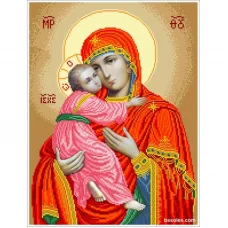 БВ-В Богородица Владимирская (большая). Схема для вышивки бисером. БС Солес