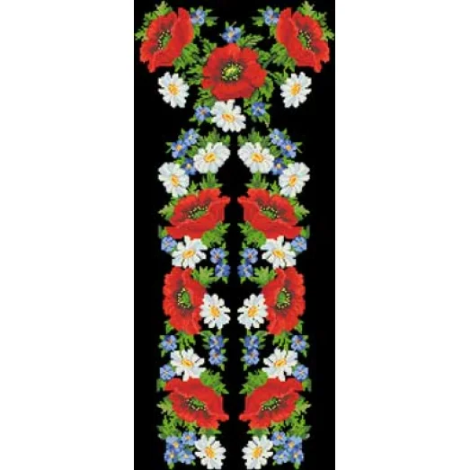 БЖд-001-2 (черная). Заготовка женской сорочки. Барвиста Вишиванка