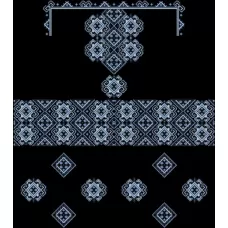 БЖд-034 (черная). Заготовка женской сорочки. Барвиста Вишиванка