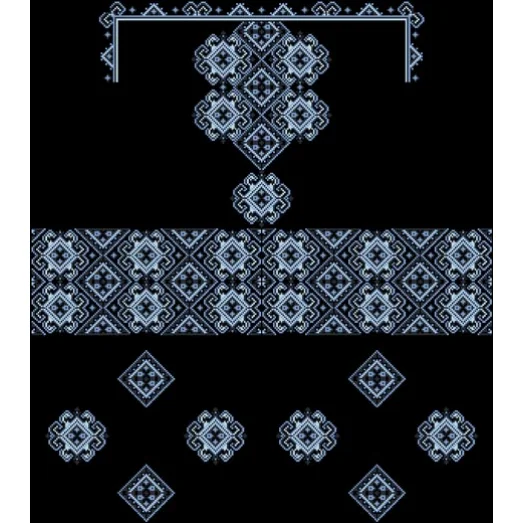 БЖд-034 (черная). Заготовка женской сорочки. Барвиста Вишиванка