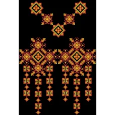 БЖд-045 (черная). Заготовка женской сорочки. Барвиста Вишиванка