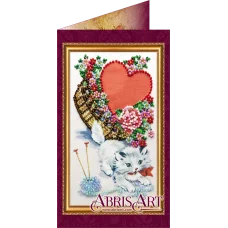 АО-019 С любовью-2. Набор-открытка для вышивки бисером Абрис Арт