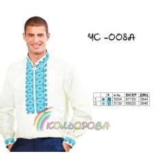 ЧС-008А КОЛЁРОВА. Заготовка сорочка мужская для вышивки 