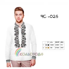 ЧС-025 КОЛЁРОВА. Заготовка сорочка мужская для вышивки