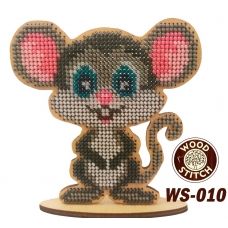 WS-010 Символ Года. Мышка Жорик. Набор для вышивки WoodStitch