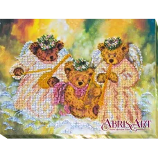 АВ-526 Мишки-ангелочки. Набор для вышивки бисером. Абрис Арт