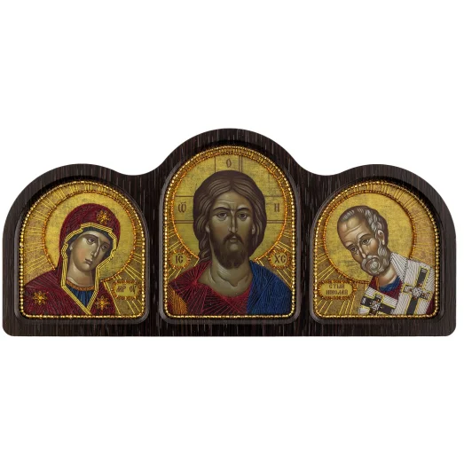 СЕ6005 Триптих Богородица, Спаситель, Николай Чудотворец. Нова Слобода