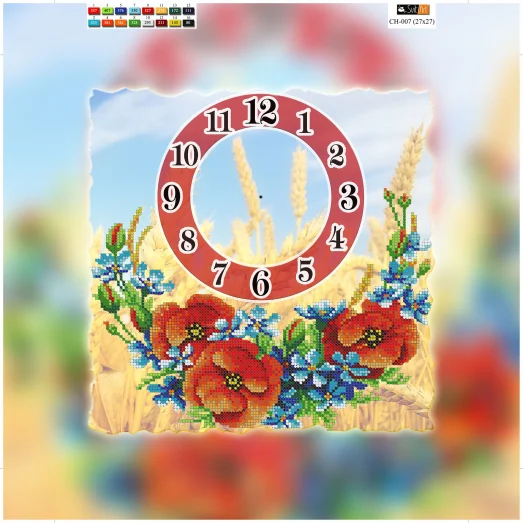СН-007(32*32) ХОЛСТ. Часы. Схема для вышивки бисером. СвитАрт