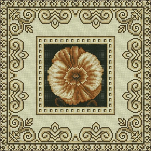 ФПК-3243 Тёплая камелия. Заготовка под подушку Феникс