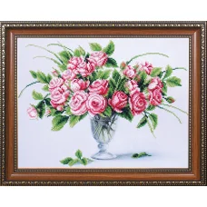 Б-301 Чайные розы. Набор для вышивки бисером Магия канвы