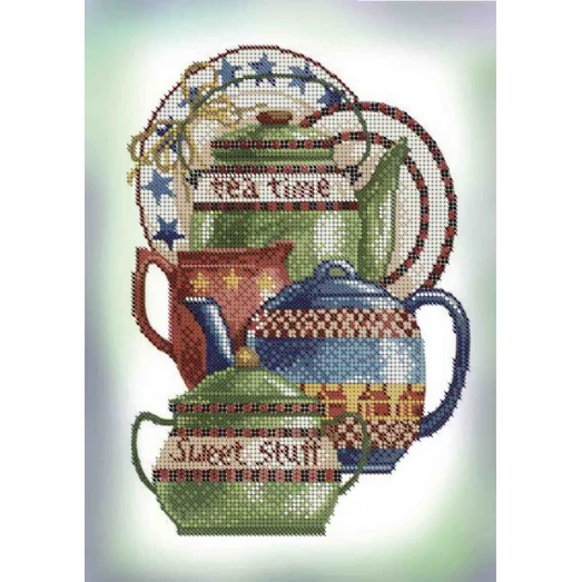 А4-К-1033 Чайный сервиз. Схема для вышивки бисером ТМ Acorns