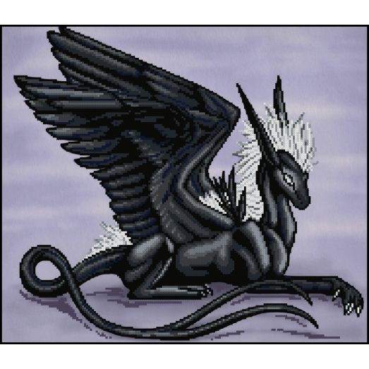 ФЧК-3109 Чёрная драконица. Схема для вышивки бисером Феникс