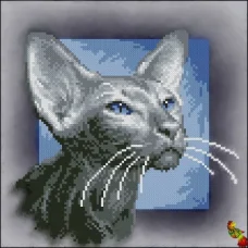 ФЧК-4244 Серебристый сфинкс. Схема для вышивки бисером Феникс