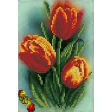 ФЧК-5207 Бутоньерка с тюльпанами. Схема для вышивки бисером Феникс