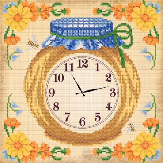 ЧКБ-3009 Часы. Сладкий мед. Схема для вышивки бисером ТМ Маричка