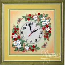ЧНЛ-2001 Часы. Ягода-малина. Набор для вышивки бисером ТМ Маричка 