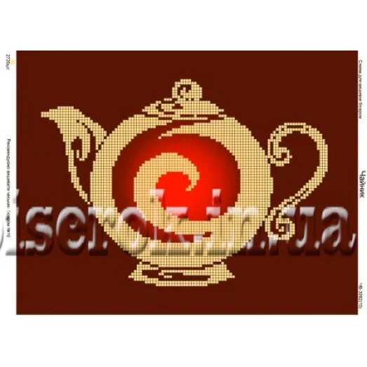 ЧВ-3092 Чайник. Схема для вышивки бисером. Бисерок