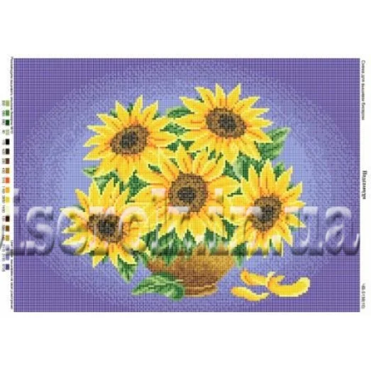 ЧВ-5138 Подсолнухи. Схема для вышивки бисером. Бисерок