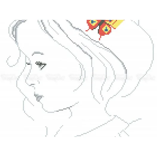 ЧВ-5163 Девочка. Схема для вышивки бисером. Бисерок 