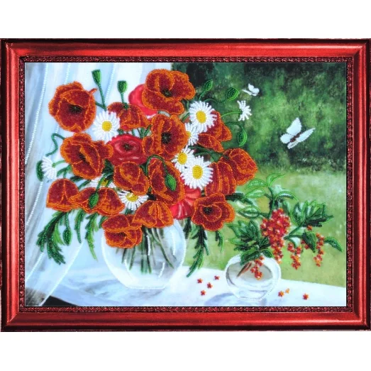 БФ-277 Маки и смородина (по картине О. Воробьевой). Набор для вышивки бисером Батерфляй