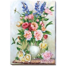 АВ-400 Букет в сливочных оттенках. Набор для вышивки бисером. Абрис Арт