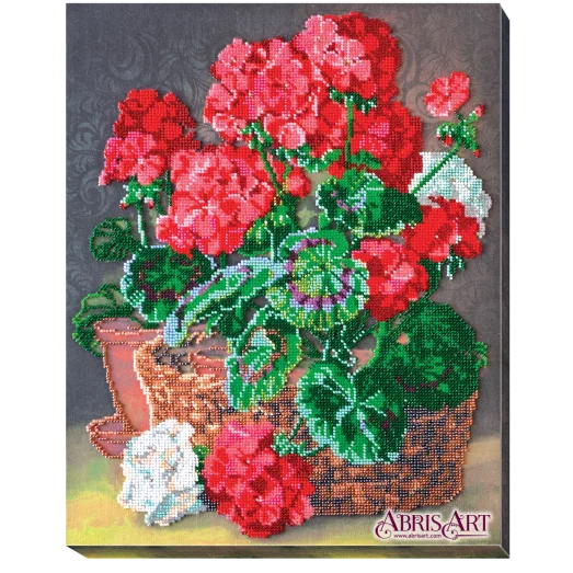 АВ-396 Герань. Набор для вышивки бисером. Абрис Арт