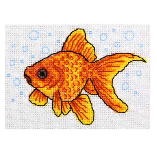 М-0222 Маленькая рыбка. Набор для вышивки нитками ВДВ