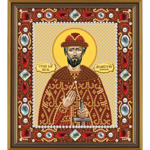 Д6116 Св. Блг. Князь Дмитрий Донской. Набор для вышивки бисером и камнями. Нова Слобода