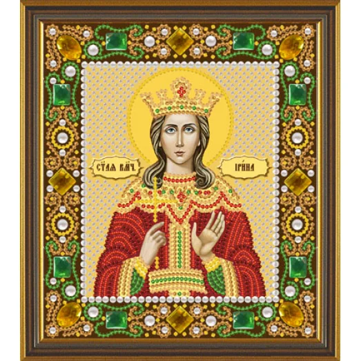 Д6155 Св. Вмц. Ирина. Набор для вышивки бисером и камнями. Нова Слобода