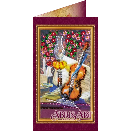 АО-014 С днем рождения-1. Набор-открытка для вышивки бисером Абрис Арт