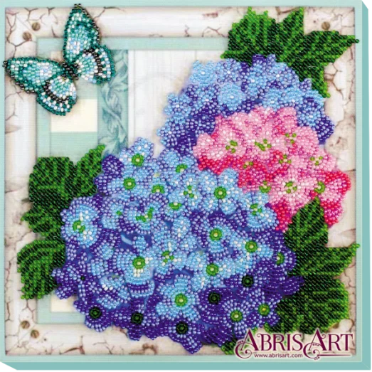 АМВ-004 Набор для вышивки бисером Нежные гортензии. ТМ Абрис Арт