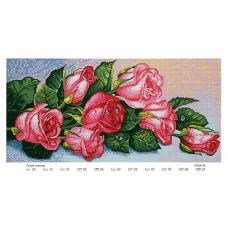 ДАНА-0059 Розовые розы. Схема для вышивки бисером