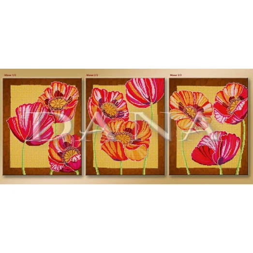 ДАНА-412 Маки. Схема для вышивки бисером