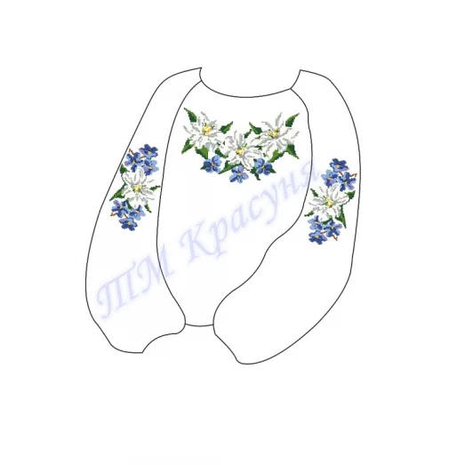 ДБ-004 Заготовка детская вышиванка для вышивки. ТМ Красуня