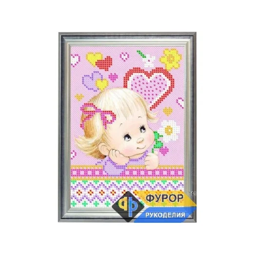 ФР-ДБч5-017 Задумалась. Схема для вышивки бисером ТМ Фурор Рукоделия