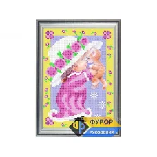 ФР-ДБч5-026 Девочка с котенком. Схема для вышивки бисером ТМ Фурор Рукоделия