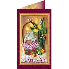 АО-009 Пасхальный сюжет-9. Набор-открытка для вышивки бисером Абрис Арт