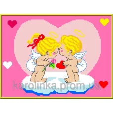 КТКН-4021 Ангелочки. Схема для вышивки бисером Каролинка