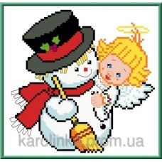 КТК-5014 Снеговик и Ангелок. Схема для вышивки бисером Каролинка