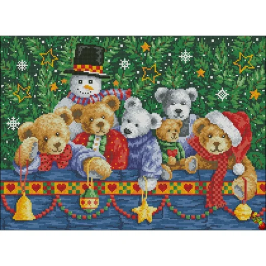 ФПК-2114 Рождественские мишки. Схема для вышивки бисером Феникс