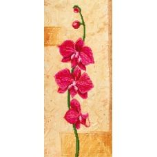 Е-001(17*39) Красная орхидея. Схема для вышивки бисером СвитАрт 